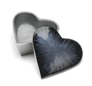 Tilnar Brushed Black Heart Trinket Box