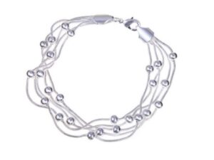 Multi Layers Silver Plated Bracelet