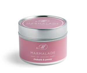 Rhubarb and Peony Small Tin Candle